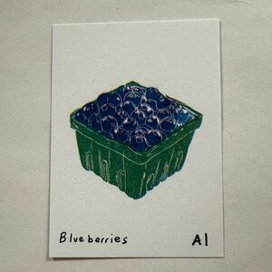 Ana Inciardi Mini Print, Blueberries